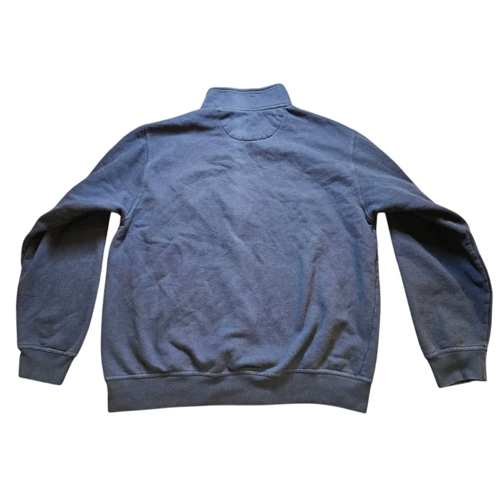 Mens Vintage Ralph Lauren CHAPS Full Zip Collared Sweater Sz L Blue GRANDPACORE
